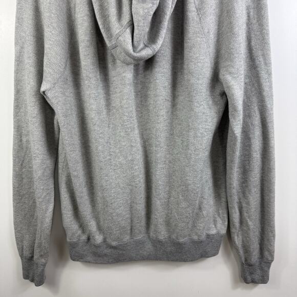 Vince Mens Large Gray Wool Blend Hooded Sweater Pullover Designer Winter Neutral - Picture 6 of 11